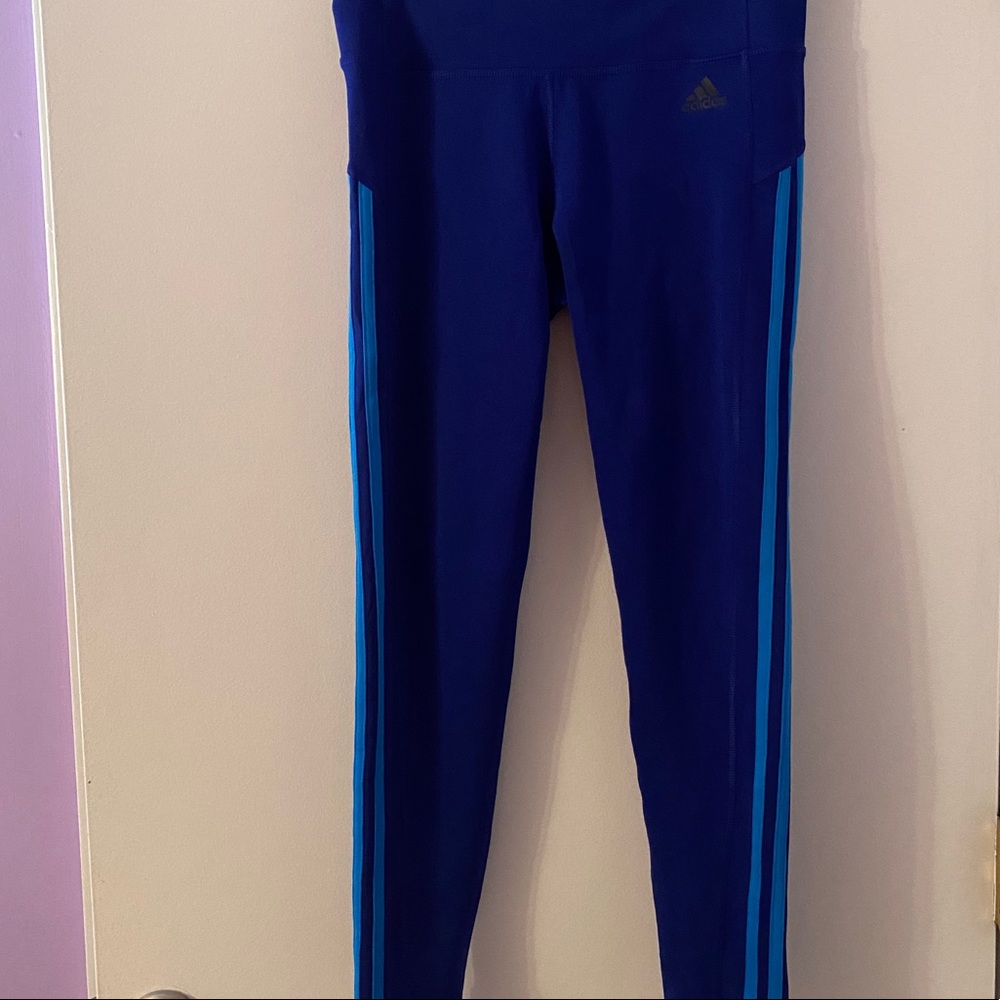 Blue Adidas leggings